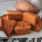 Sweet Potato Cornbread on a plate